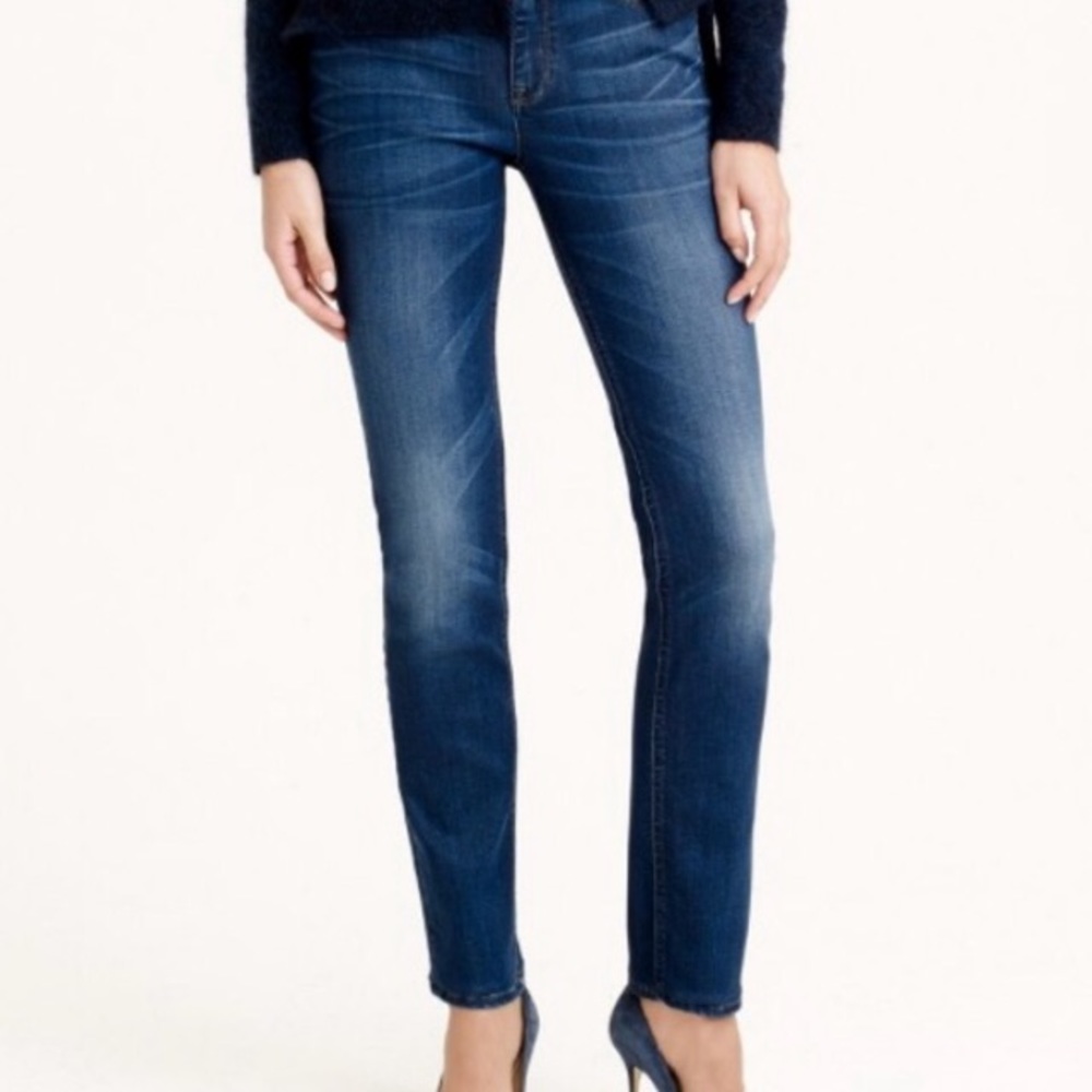 J. Crew Reid Jeans Mid Rise Skinny Sz 28 Medium Wash Blue Denim Size 6